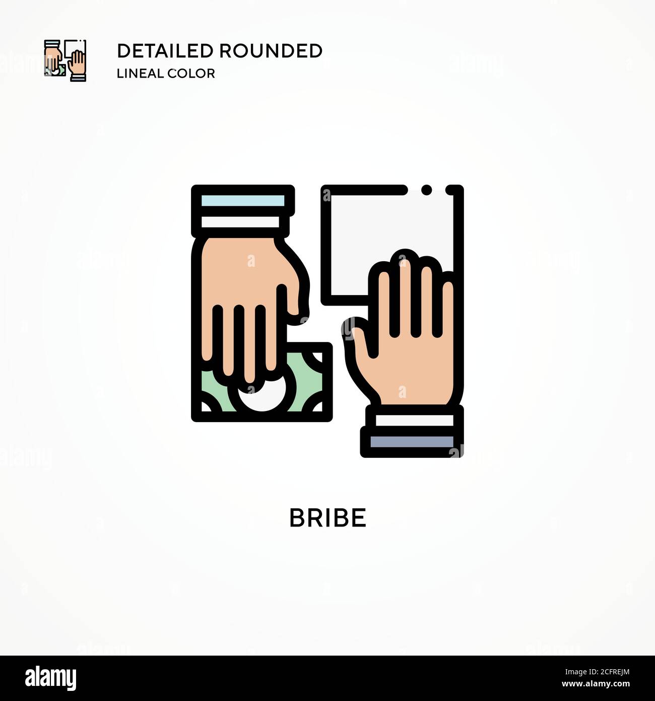 Bribe vector icon. Modern vector illustration concepts. Easy to edit