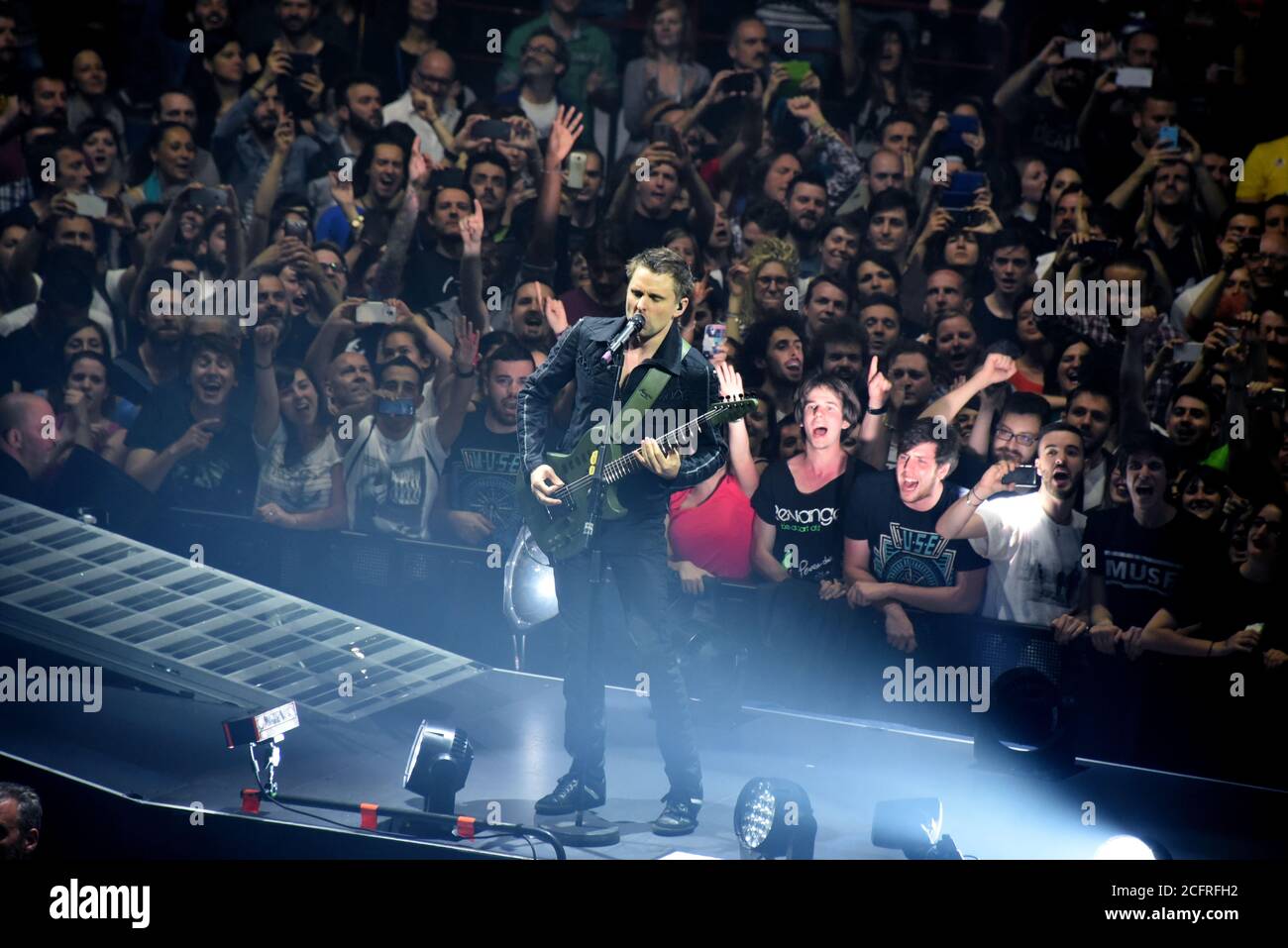 Milan Italy , 14/05/16 : Live concerto of  the Muse at the Mediolanum Forum Assago Stock Photo