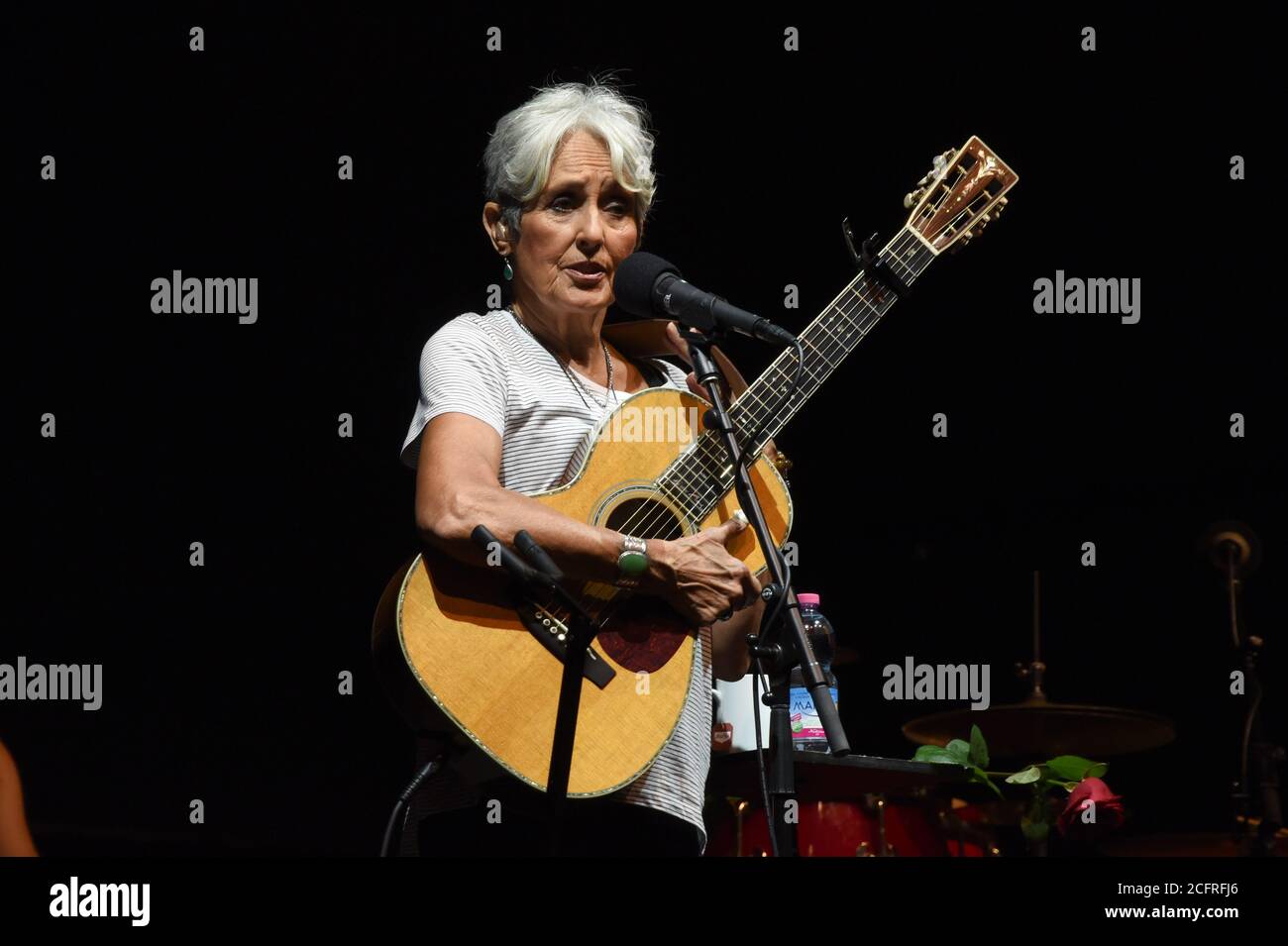 Milan Italy 19/07/2016 : Live concert of the Joan Baez at the Villa Arconati Festival Stock Photo
