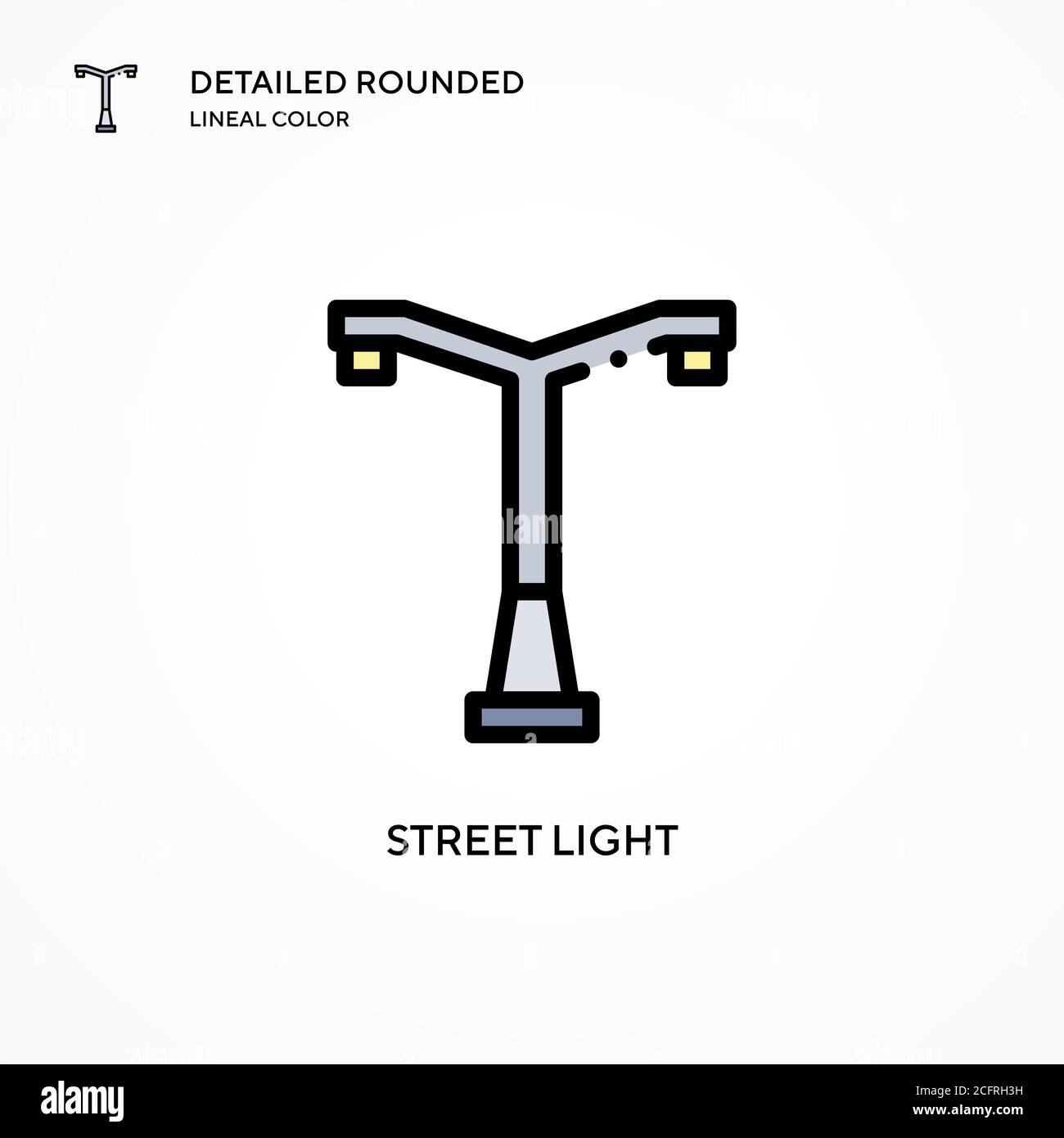 Street light vector icon. Modern vector illustration concepts. Easy to edit and customize Stock