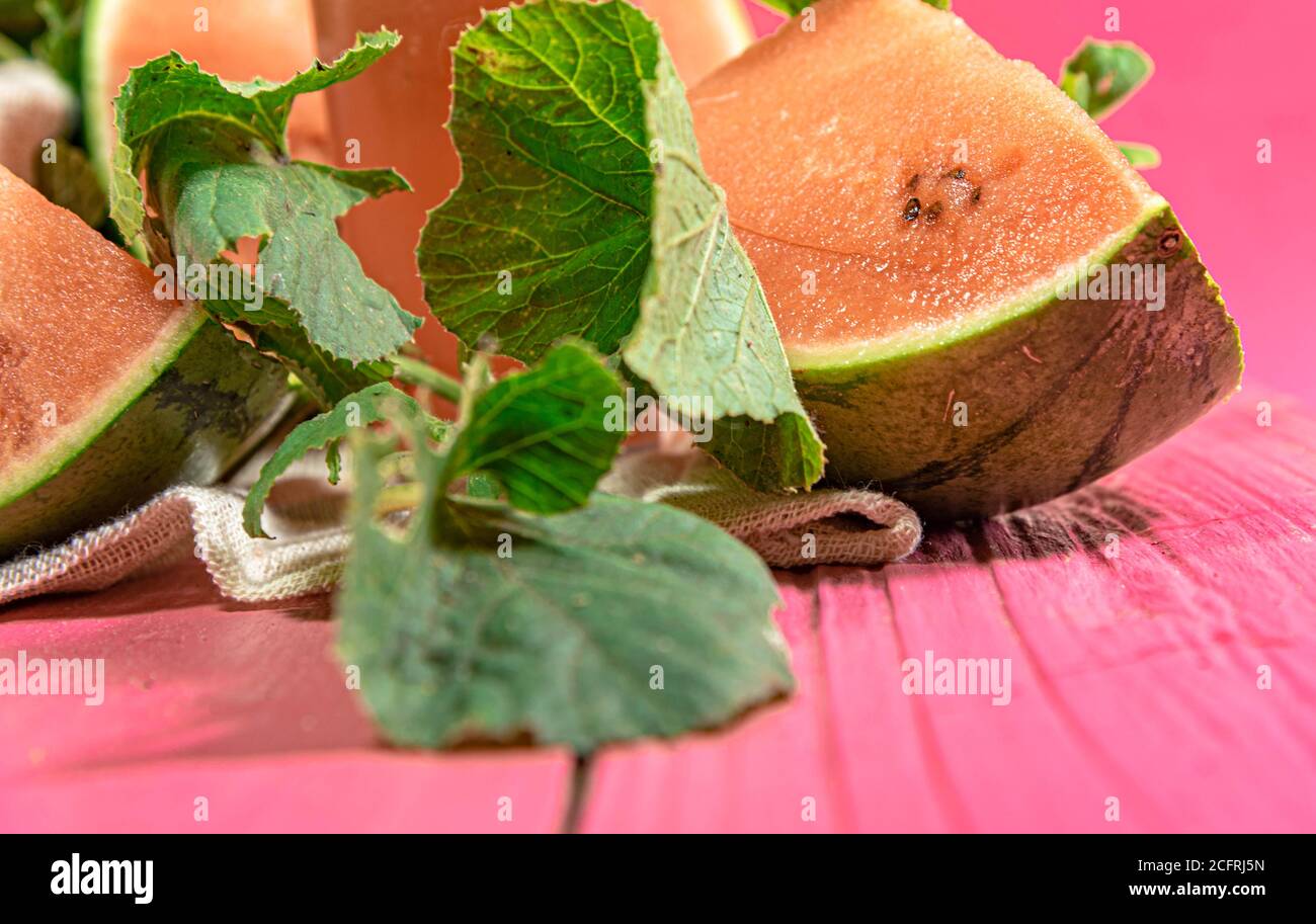 Watermelon fruit. Watermelons are usually eaten fresh, only chilled. A