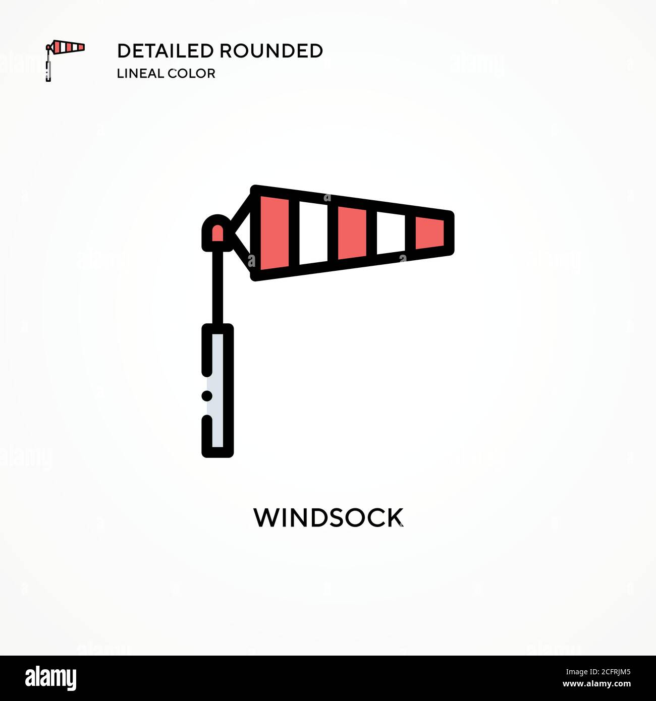 Windsock vector icon. Modern vector illustration concepts. Easy to edit