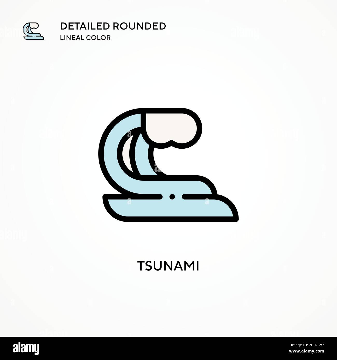 Tsunami vector icon. Modern vector illustration concepts. Easy to edit and customize. Stock Vector
