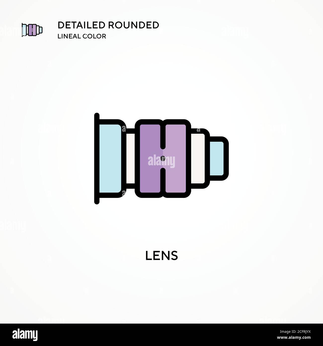 Lens vector icon. Modern vector illustration concepts. Easy to edit and ...