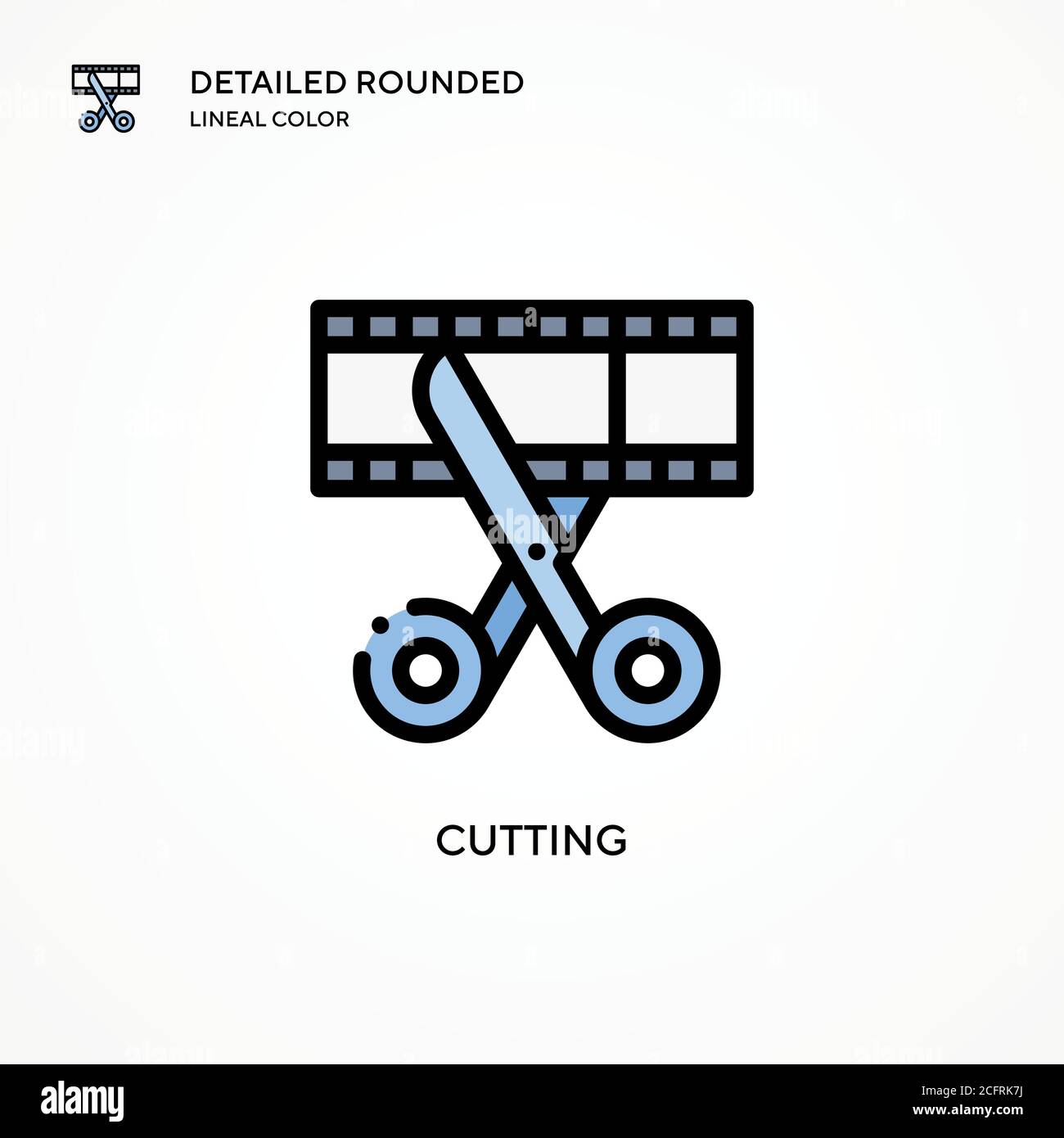 Cutting vector icon. Modern vector illustration concepts. Easy to edit