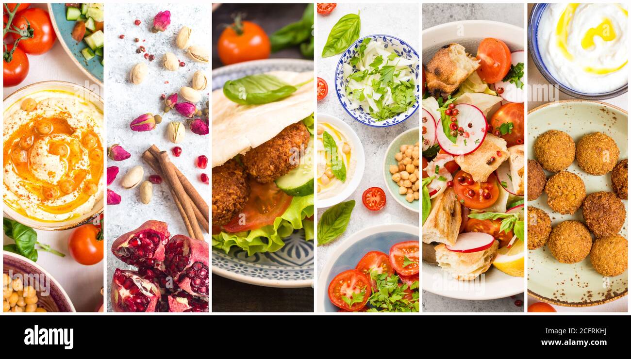 Arab food collage Stock Photo