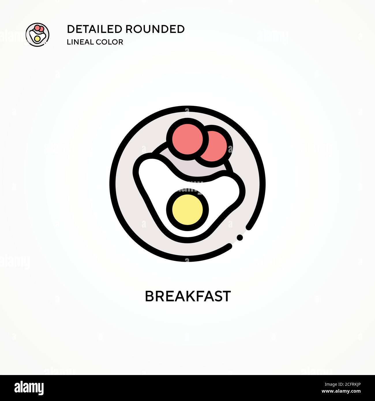 Breakfast vector icon. Modern vector illustration concepts. Easy to ...