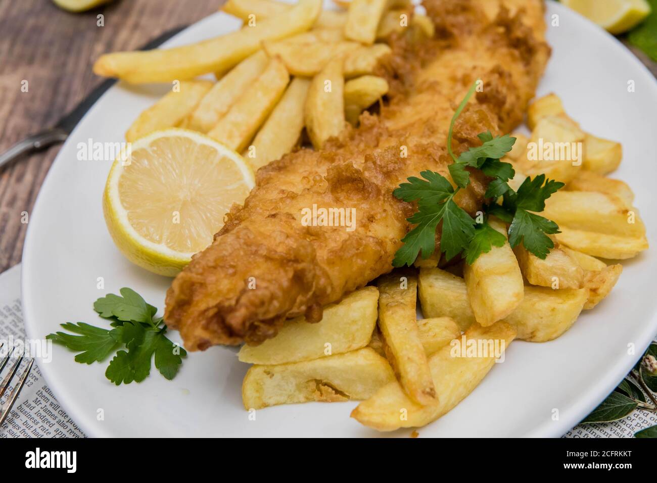 Traditional British Fish and Chips Takeaway Stock Photo - Alamy