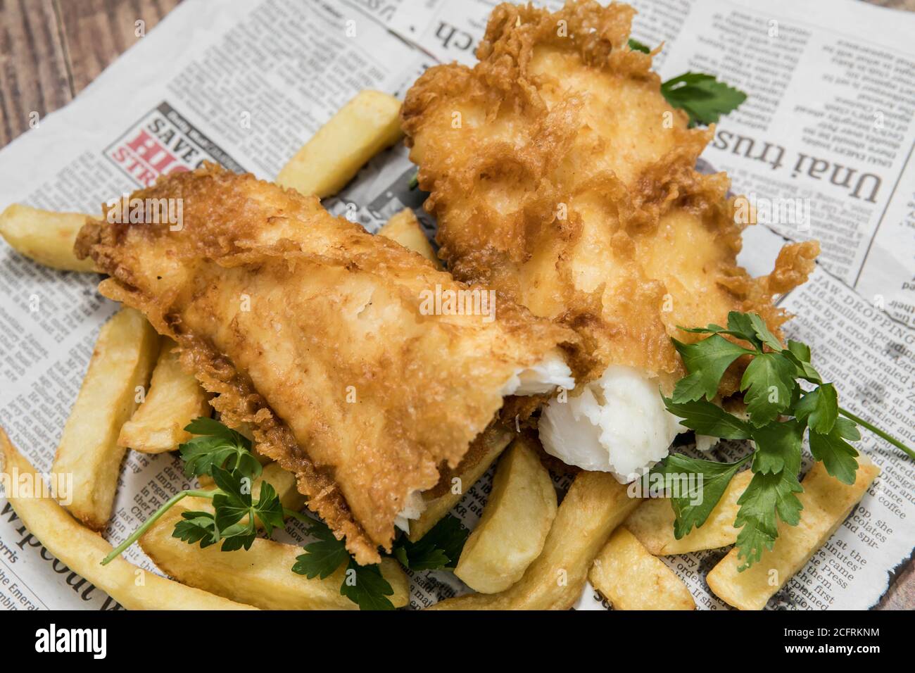 Traditional British Fish and Chips Takeaway Stock Photo Alamy