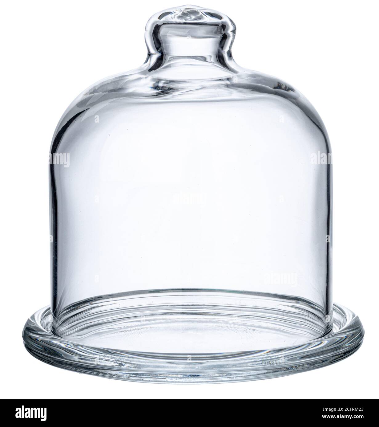 Small glass cake stand isolated on white Stock Photo Alamy