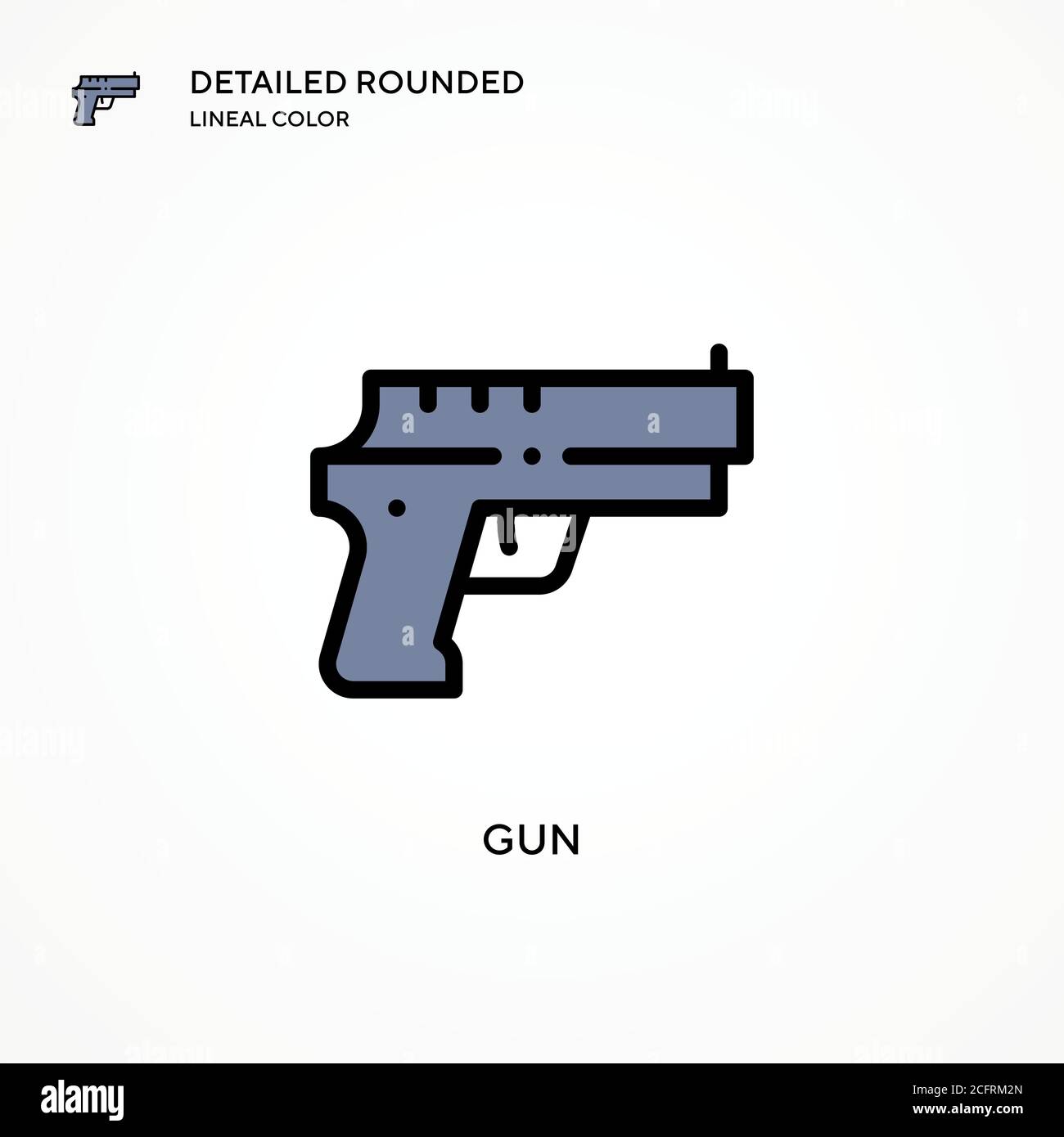 Gun vector icon. Modern vector illustration concepts. Easy to edit and ...