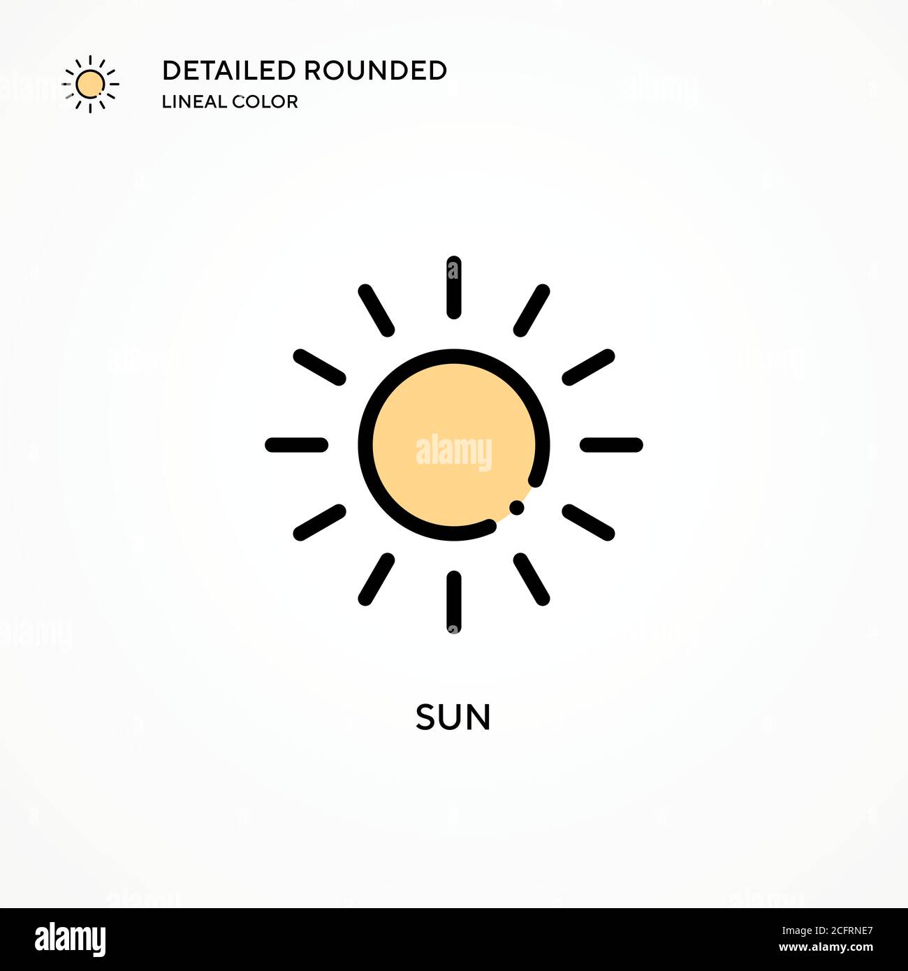 Sun vector icon. Modern vector illustration concepts. Easy to edit and ...