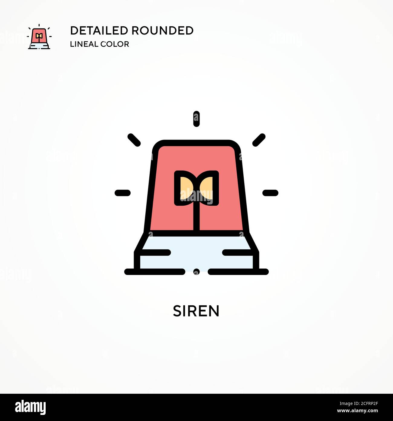 Siren vector icon. Modern vector illustration concepts. Easy to edit ...