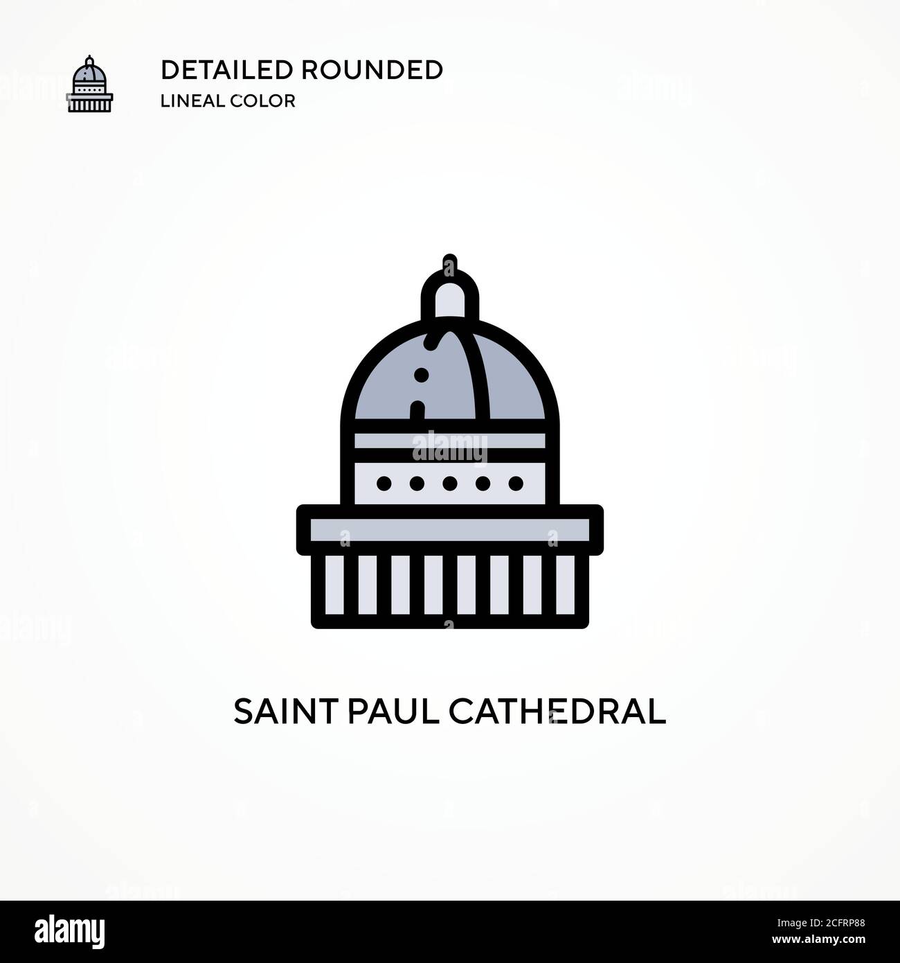 Saint paul cathedral vector icon. Modern vector illustration concepts. Easy to edit and customize. Stock Vector
