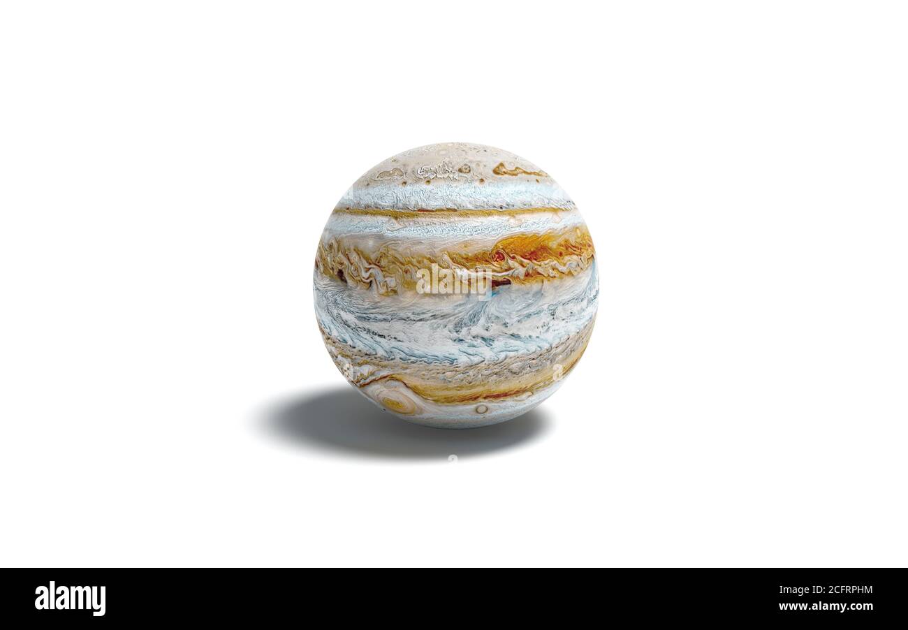 Blank jupiter surface ball planet mockup, isolated Stock Photo
