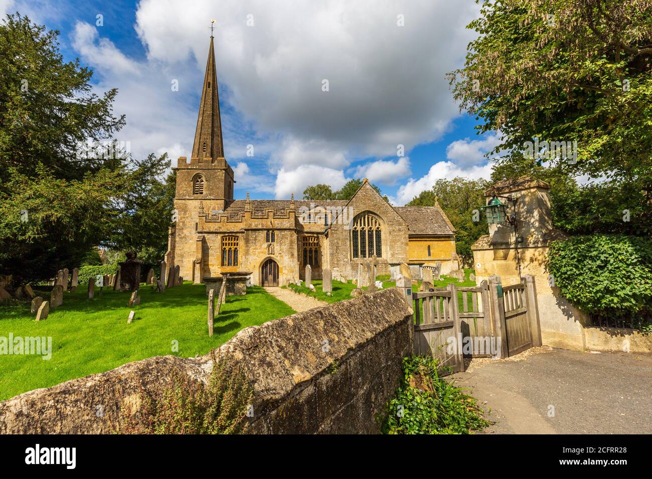 The church of St Michael and All Angels in the Cotswold village of