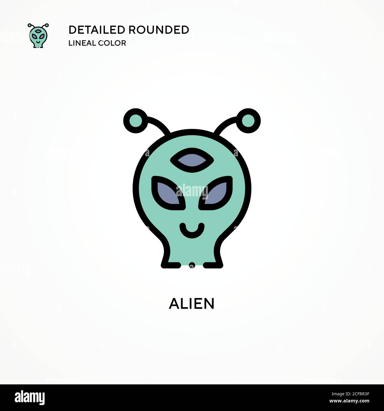 Alien vector icon. Modern vector illustration concepts. Easy to edit ...