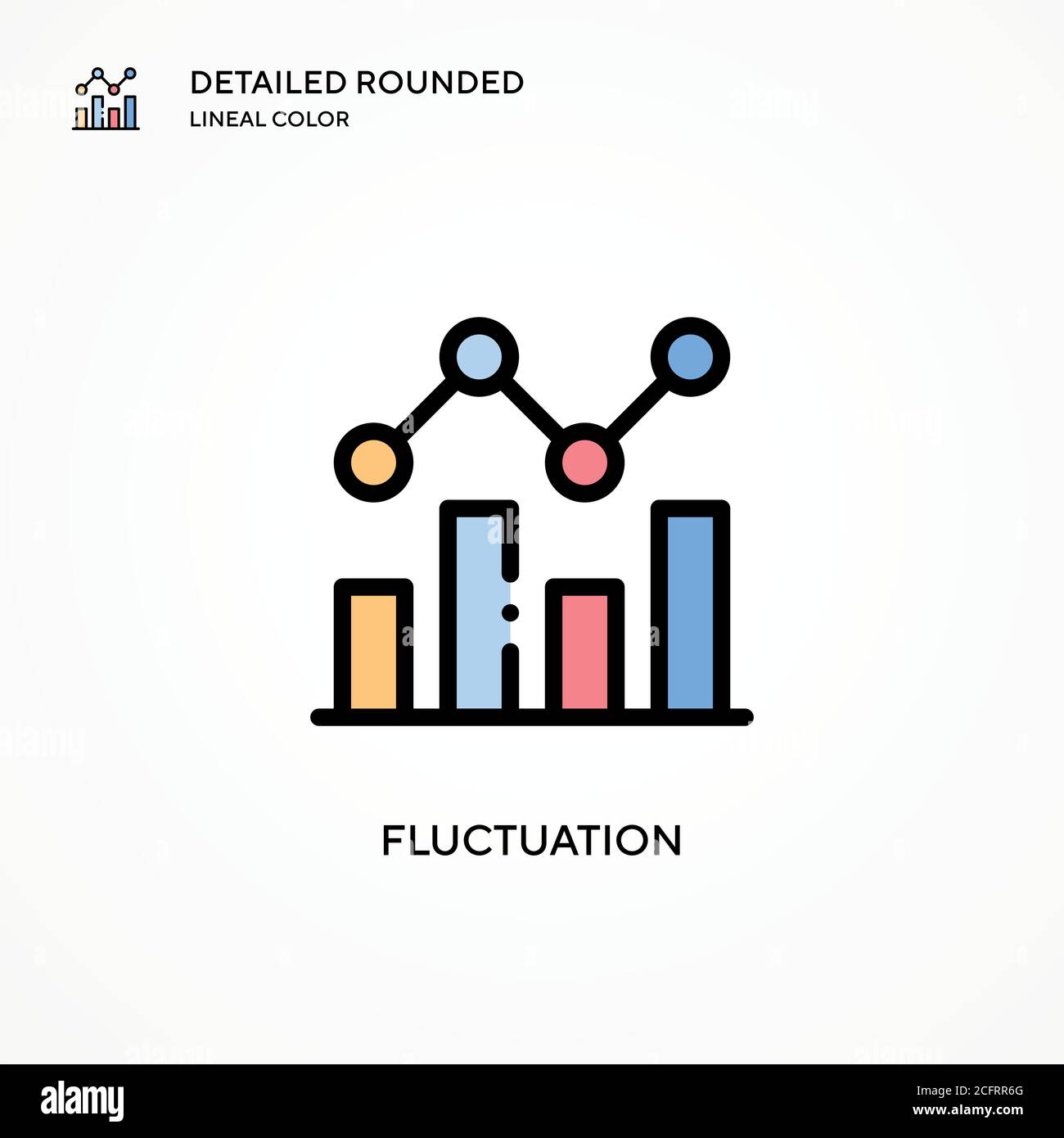 Fluctuation vector icon. Modern vector illustration concepts. Easy to