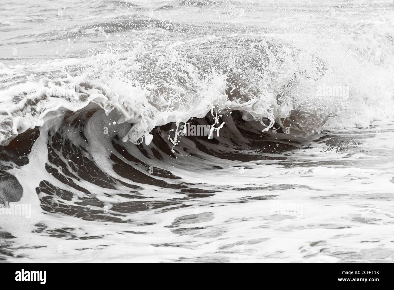 Rough seas with waves churning and crashing Stock Photo
