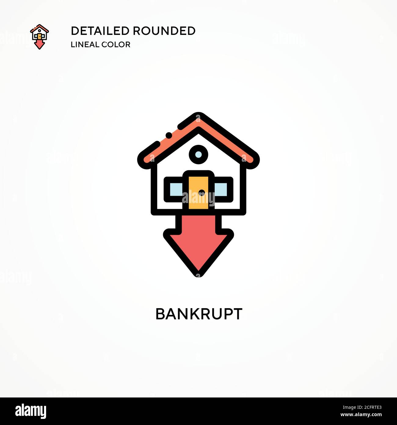 Bankrupt vector icon. Modern vector illustration concepts. Easy to edit ...