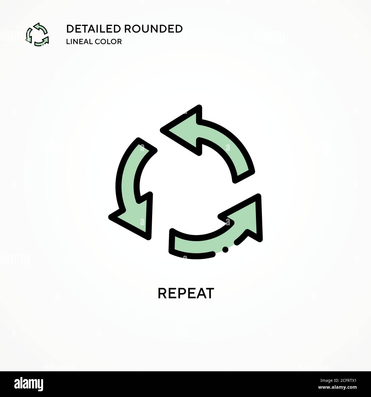 Repeat vector icon. Modern vector illustration concepts. Easy to edit ...