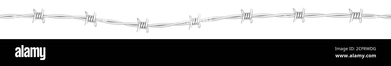 Barbed wire. 3d illustration isolated on white background Stock Photo ...