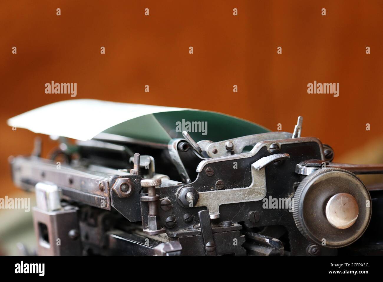 The old used writing machine closeup Stock Photo by ©WindyClouds