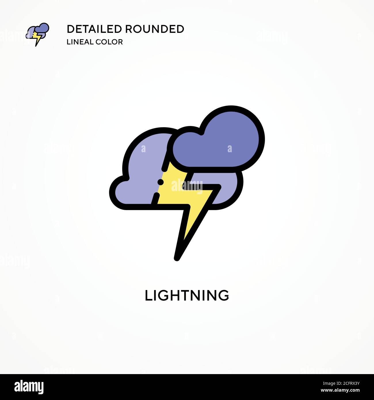 Lightning vector icon. Modern vector illustration concepts. Easy to ...