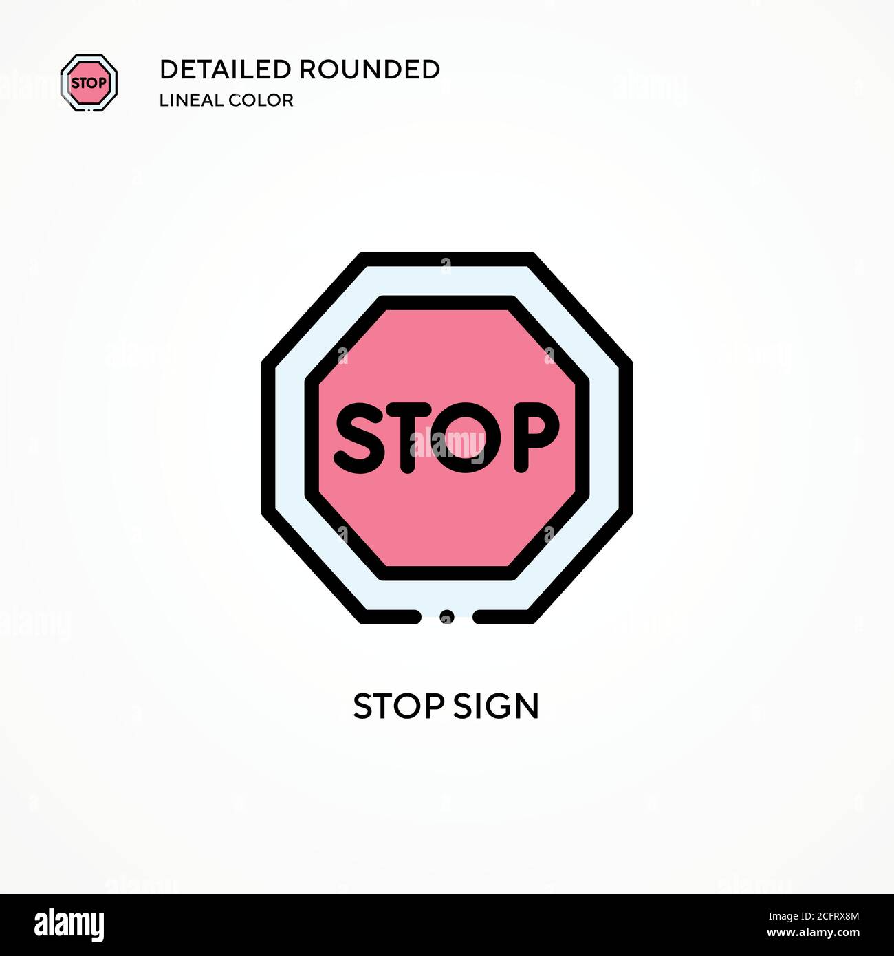 Stop sign vector icon. Modern vector illustration concepts. Easy to ...