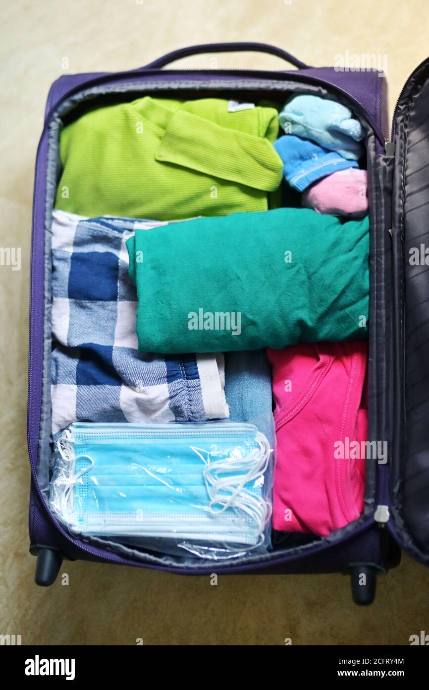 Safe Travel Bag Packed With Clothes 