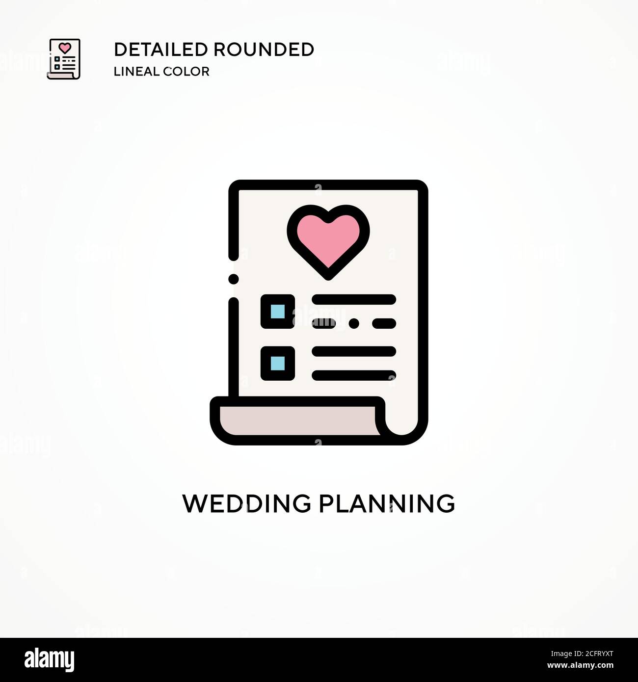 Wedding planning vector icon. Modern vector illustration concepts. Easy ...