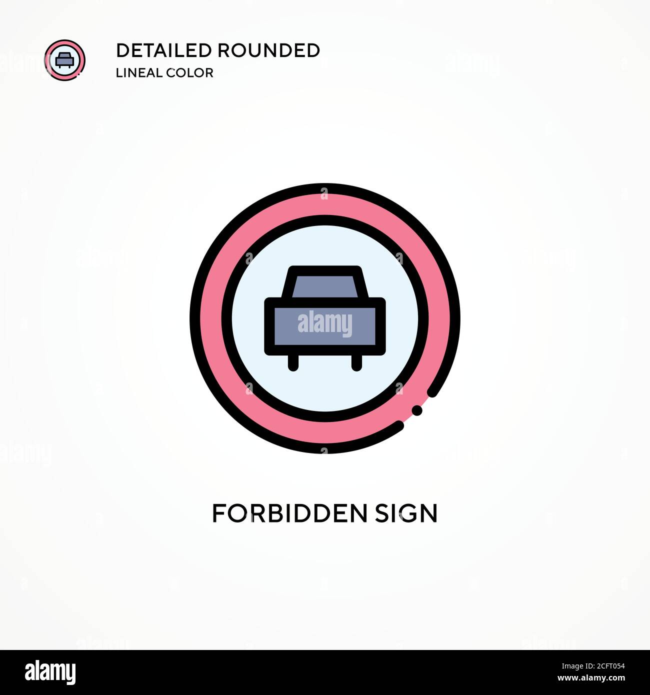 Forbidden sign vector icon. Modern vector illustration concepts. Easy ...