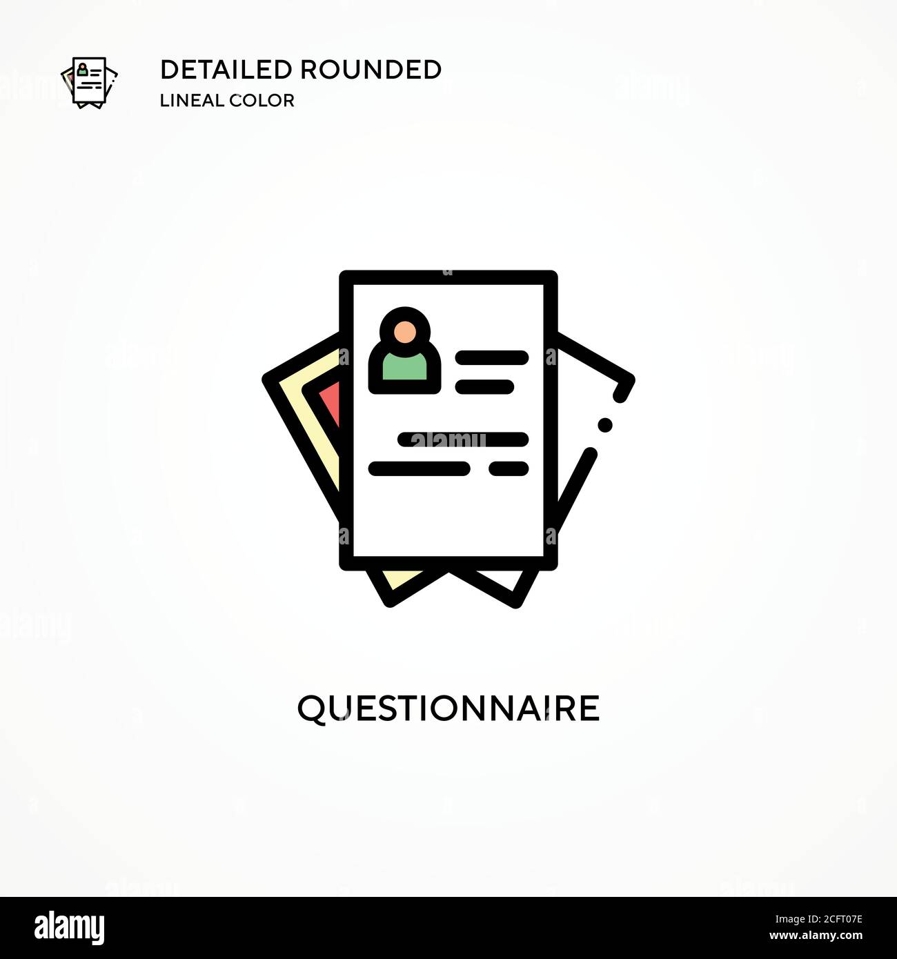Questionnaire vector icon. Modern vector illustration concepts. Easy to ...