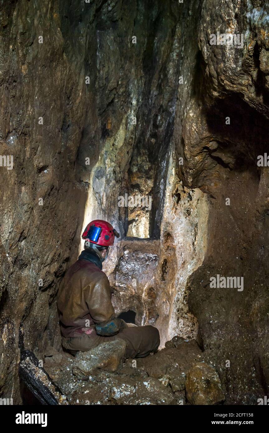 Worked-out Mineral Vein In An Old Lead Mine Connected To Speedwell 