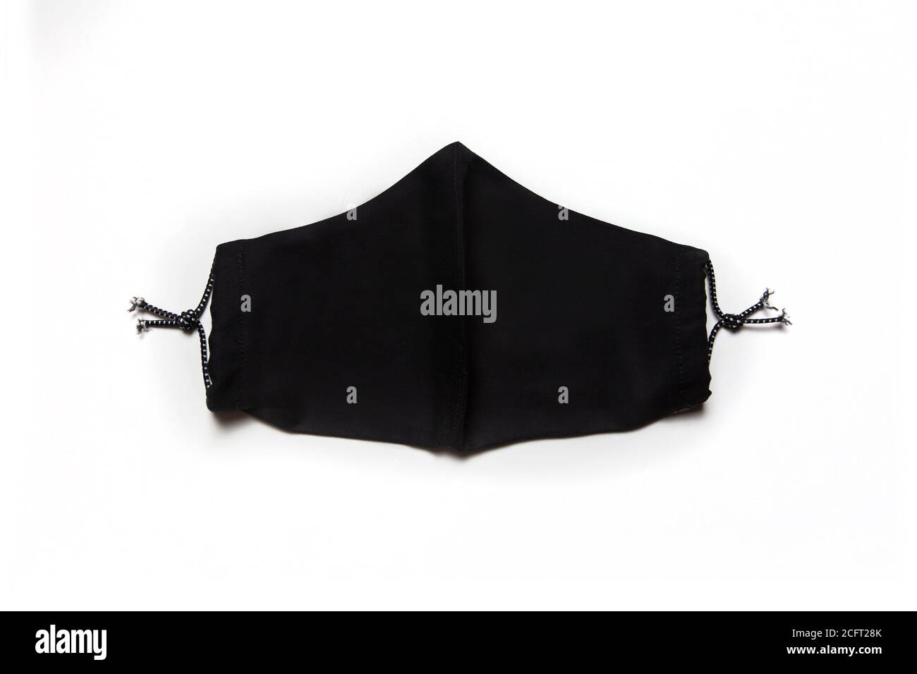 Textile black face mask isolated on a white background Stock Photo Alamy