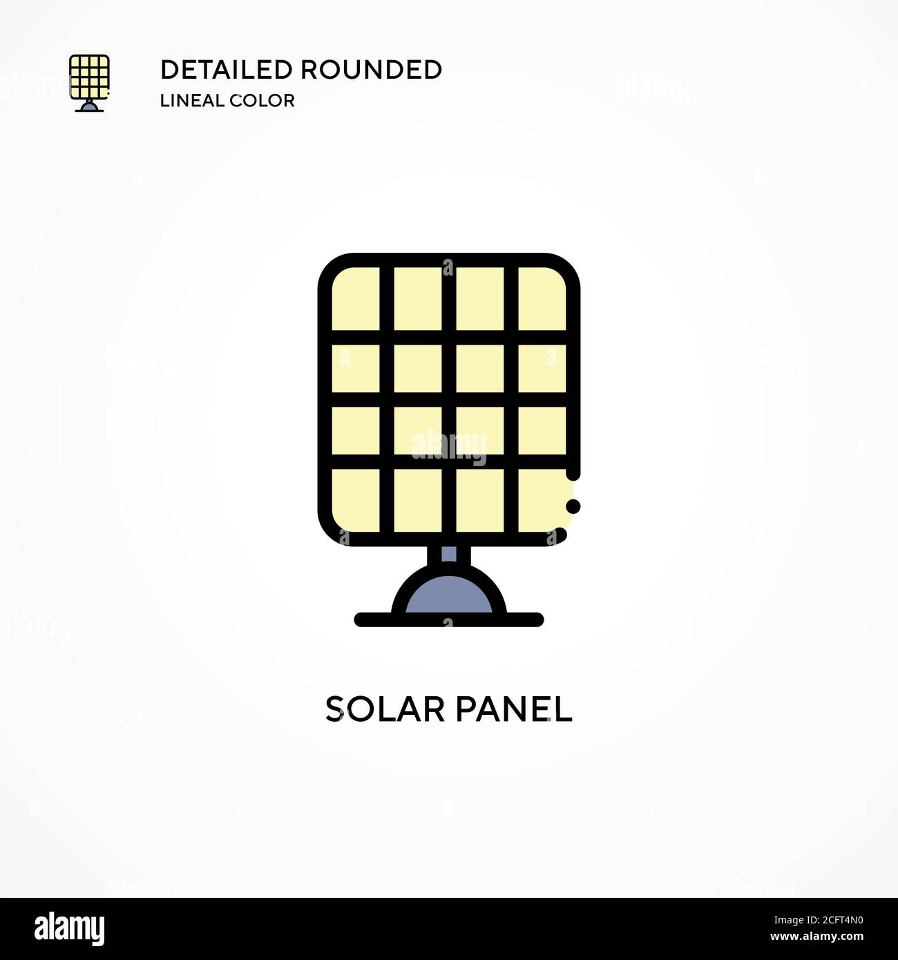 Solar panel vector icon. Modern vector illustration concepts. Easy to ...