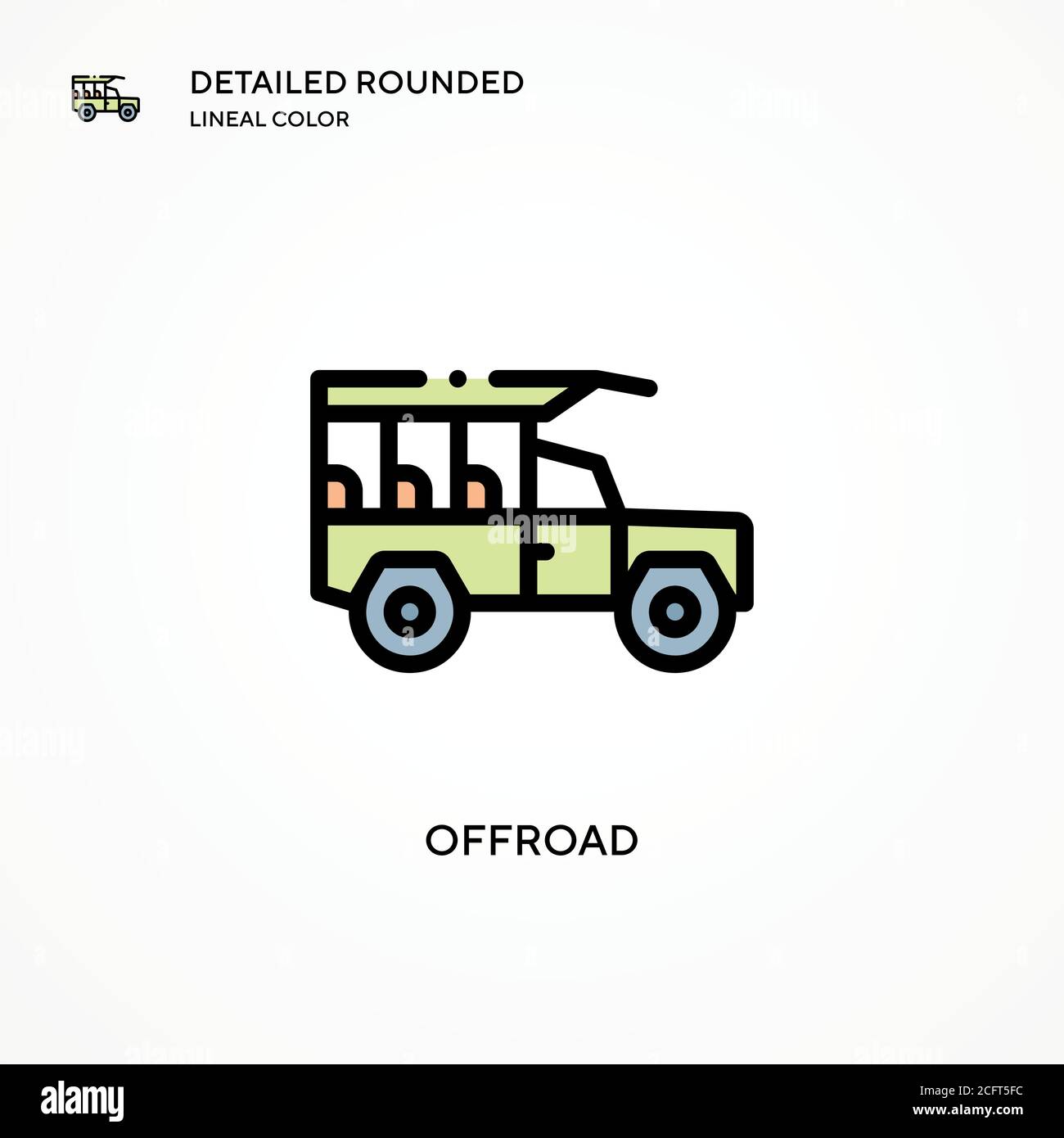 Offroad vector icon. Modern vector illustration concepts. Easy to edit and customize. Stock Vector