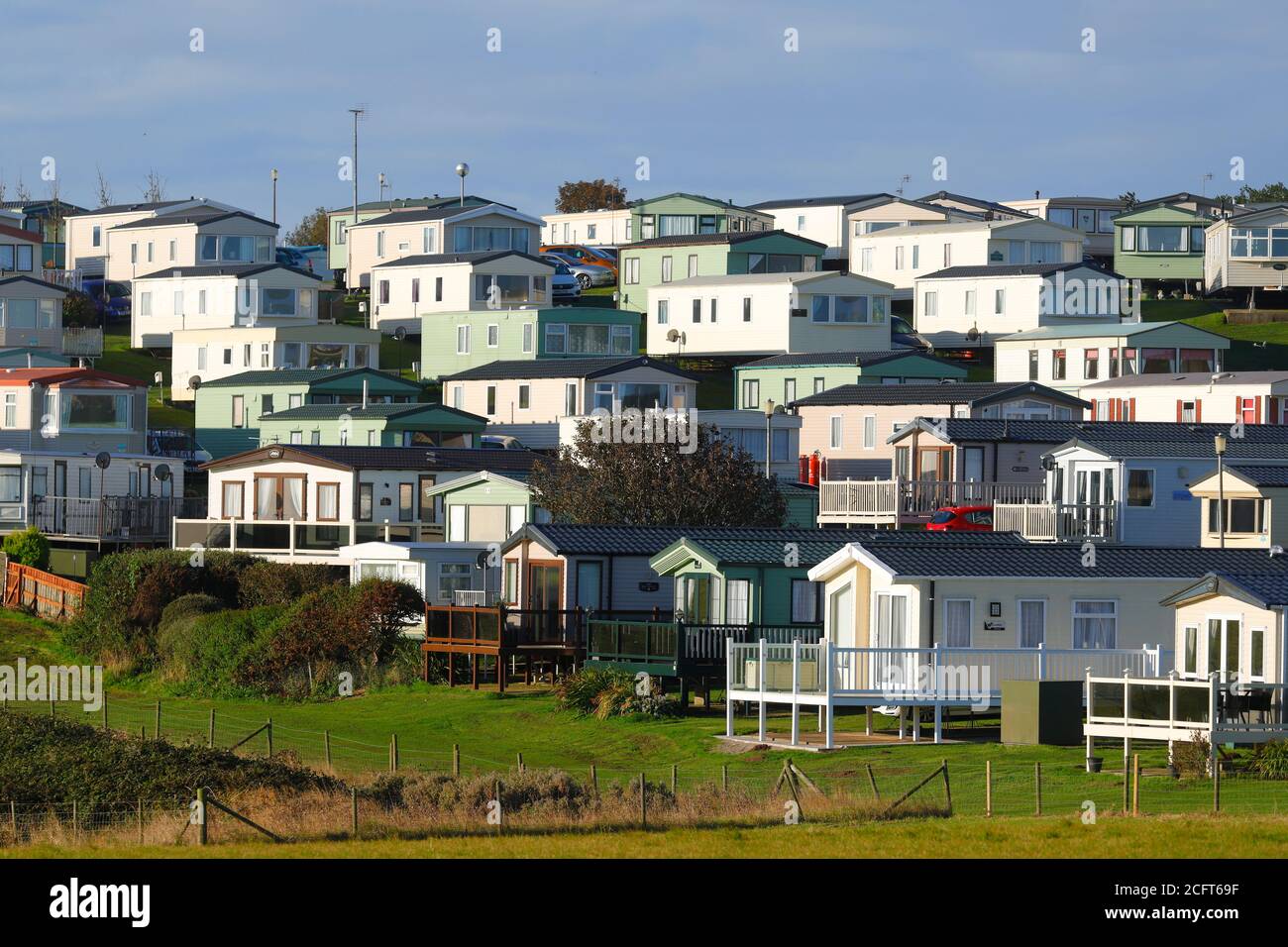 Haven Holiday Village at Thornwick Bay in East Yorkshire. Stock Photo