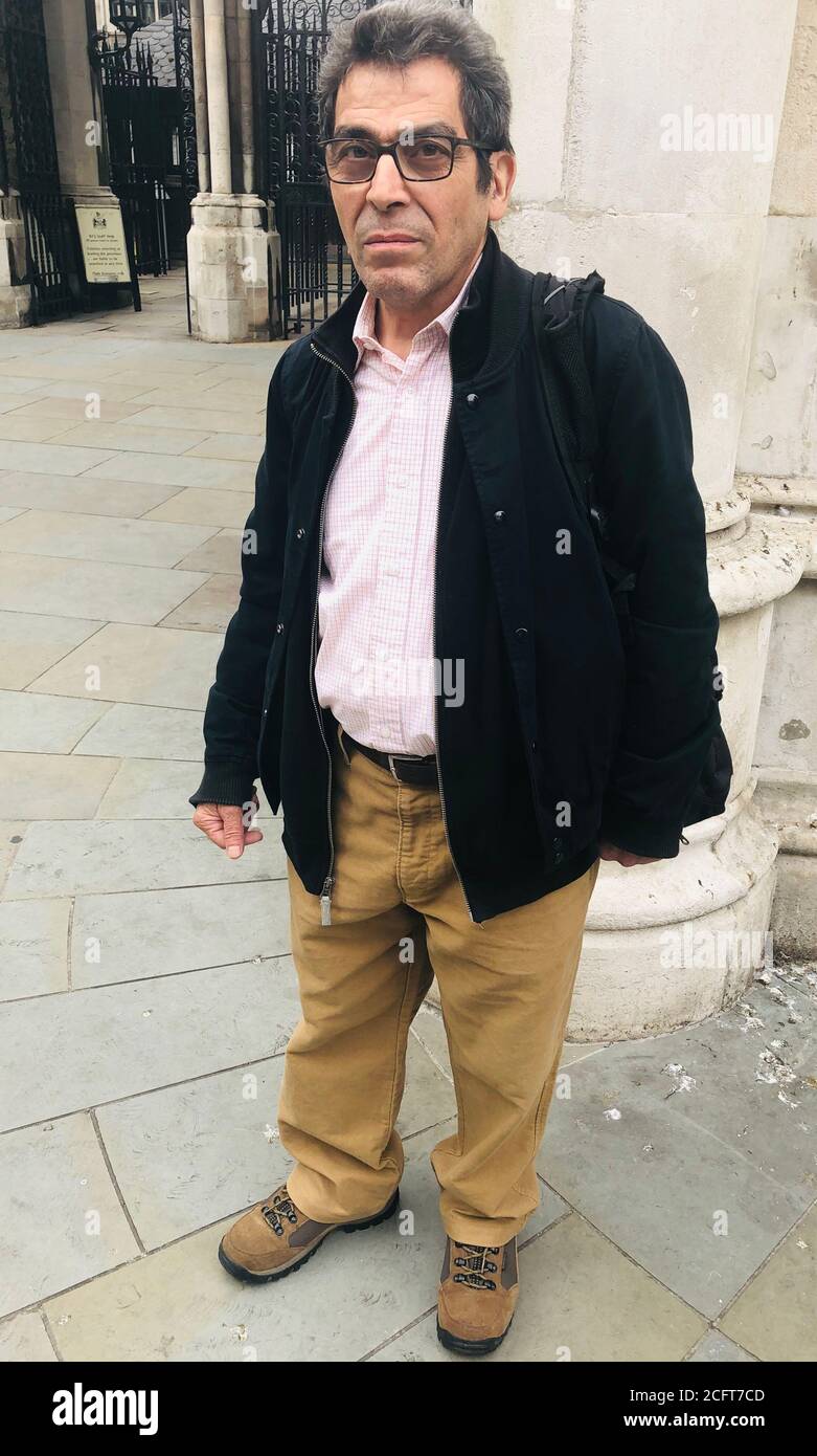 Hamid Biria leaves a Court of Protection hearing in London on Monday after brother Ali Biria took legal action against him and raised concerns about the dissipation of a wealthy relative's assets. Stock Photo