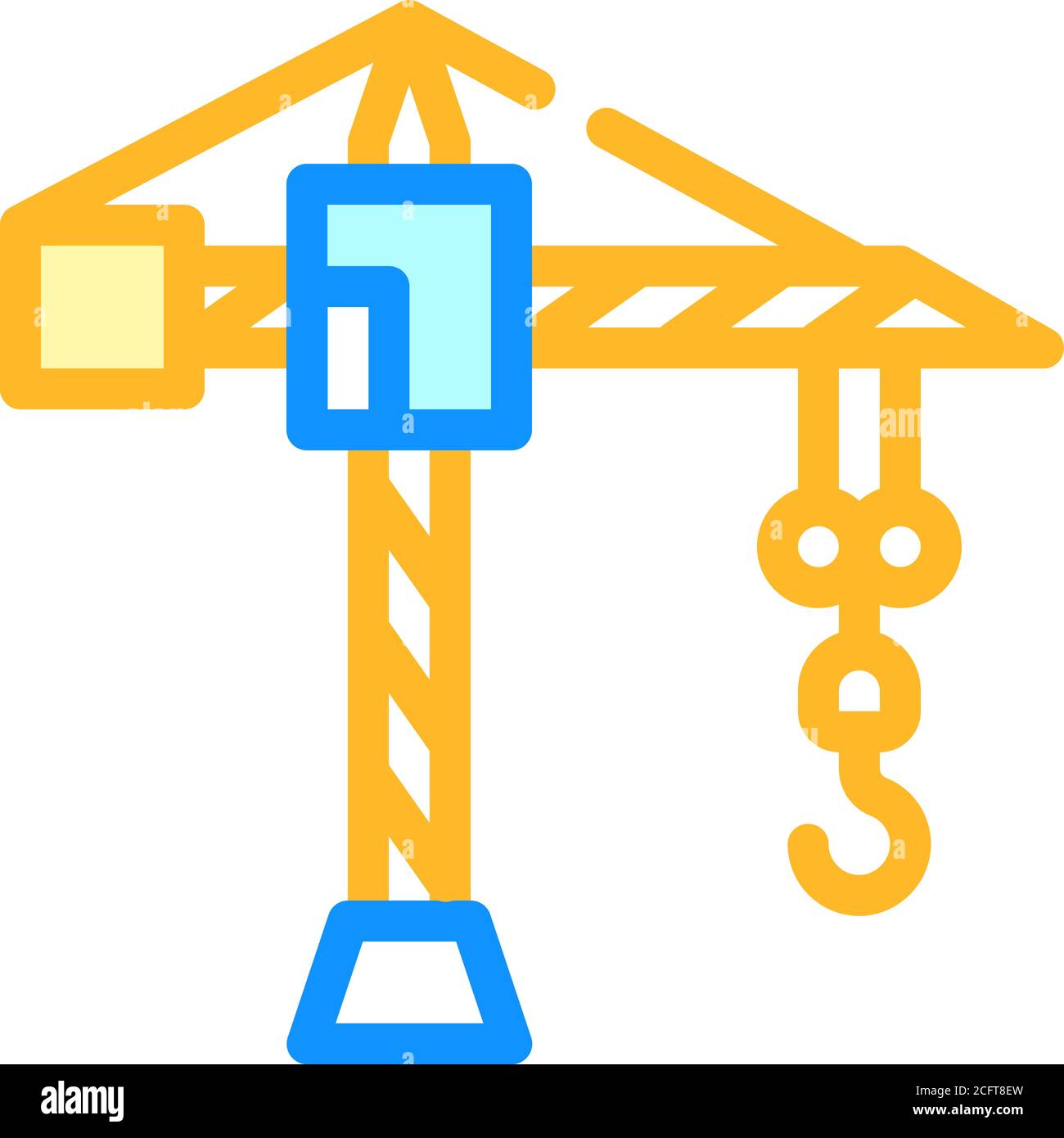construction crane color icon vector isolated illustration Stock Vector ...