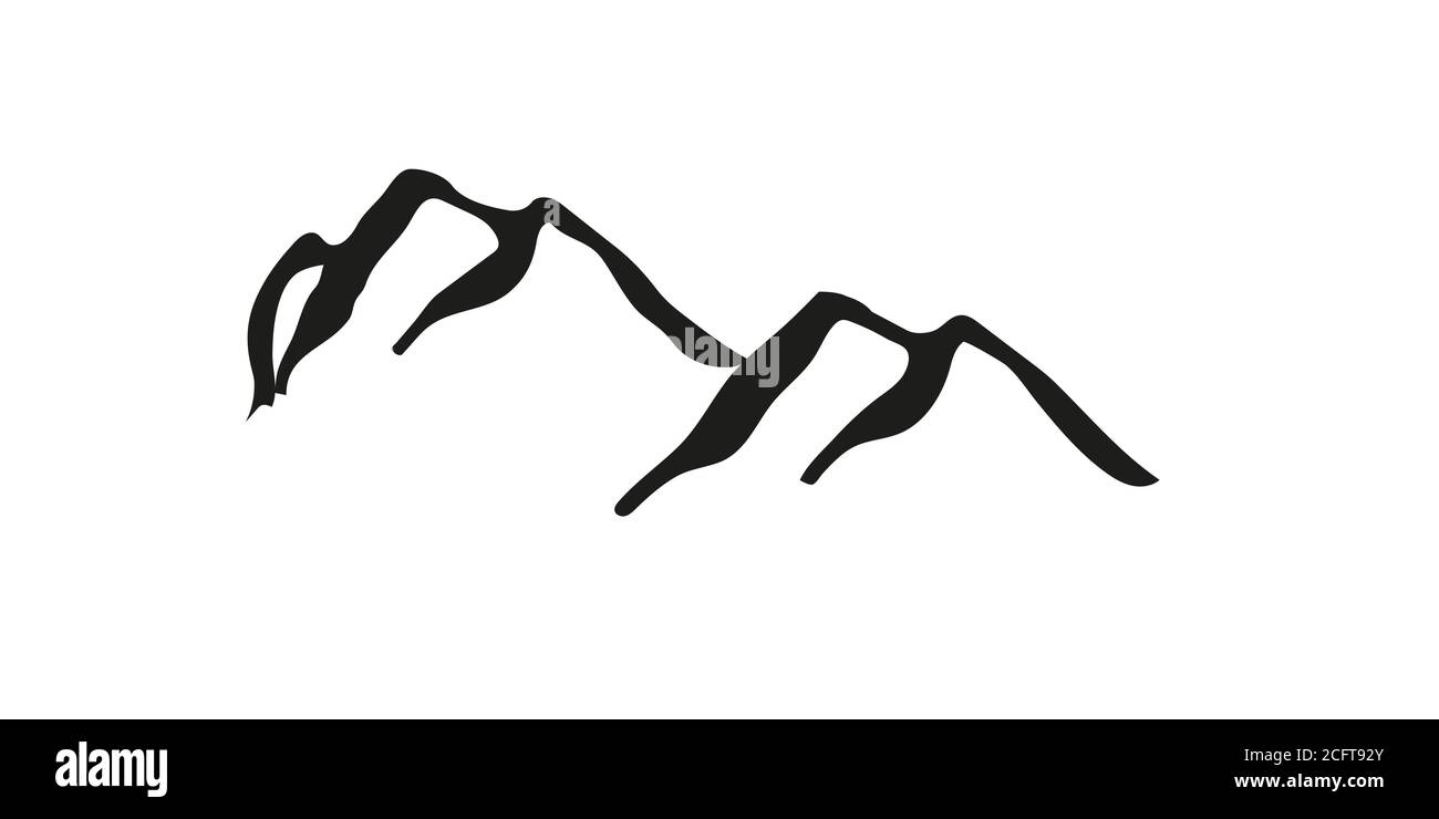 Mountain icon logo. Vector illustration icon Stock Vector