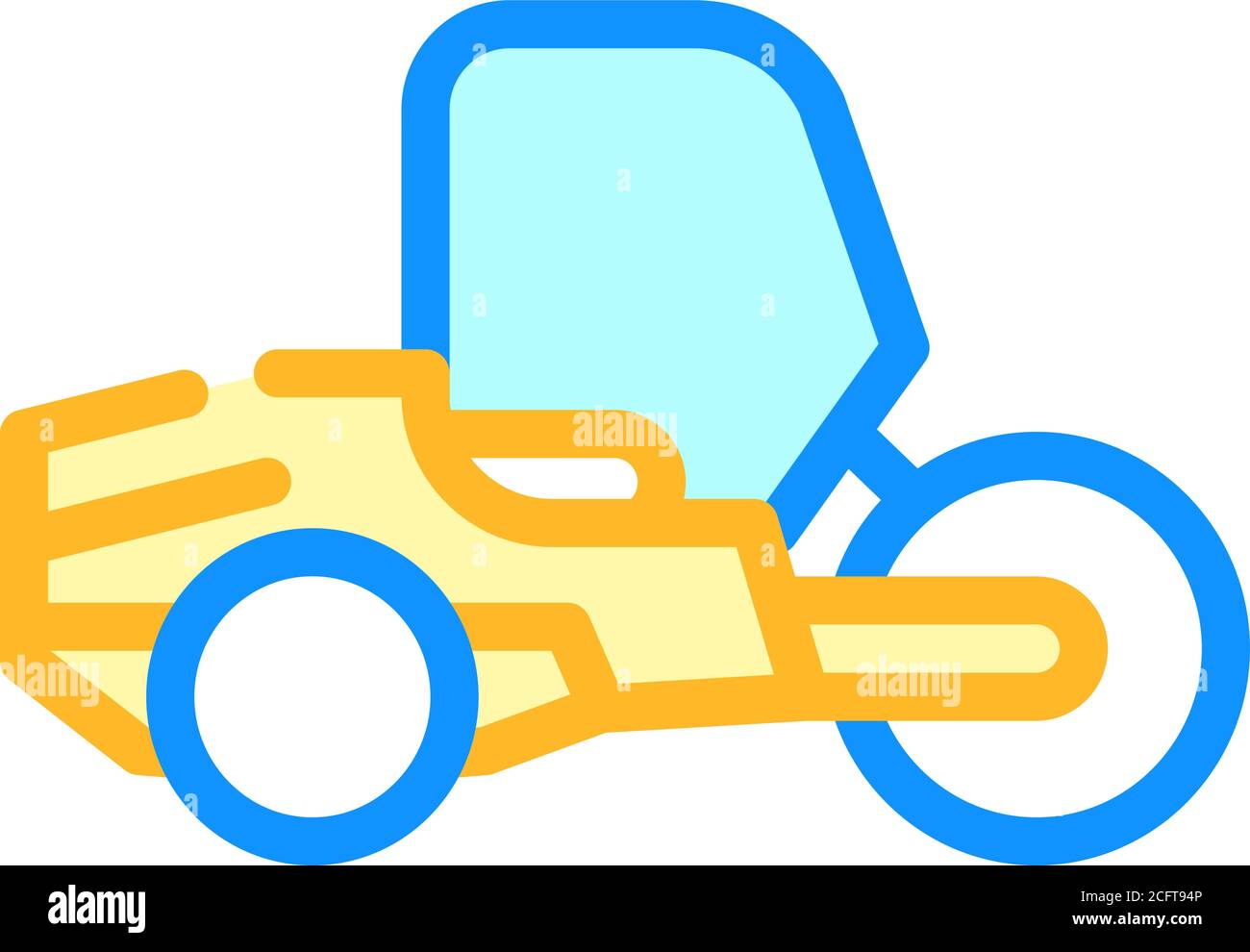 road roller color icon vector isolated illustration Stock Vector Image ...