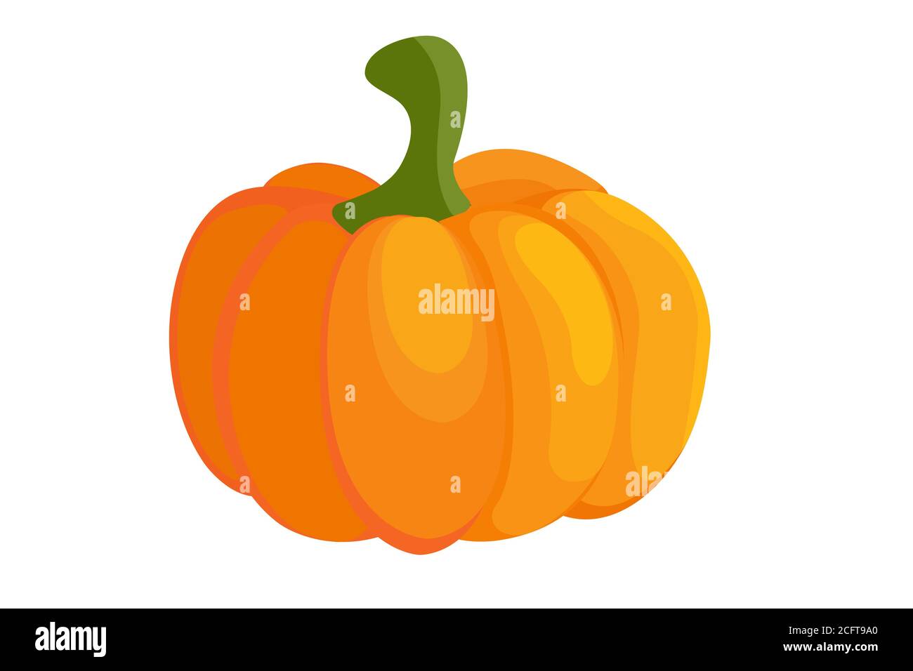 Orange pumpkin vector illustration. Pumpkin colorful icon Stock Vector