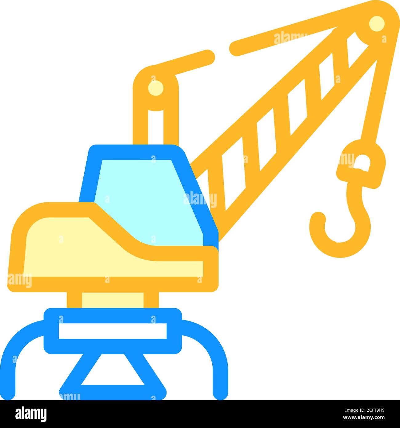 port crane color icon vector isolated illustration Stock Vector Image ...