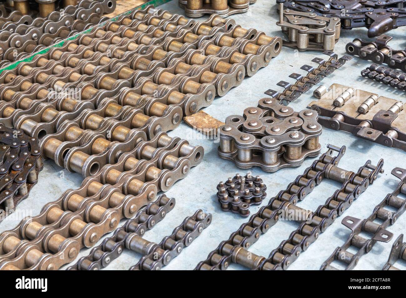 Roller Chains Parts for Transmission Power Machines Stock Photo Alamy