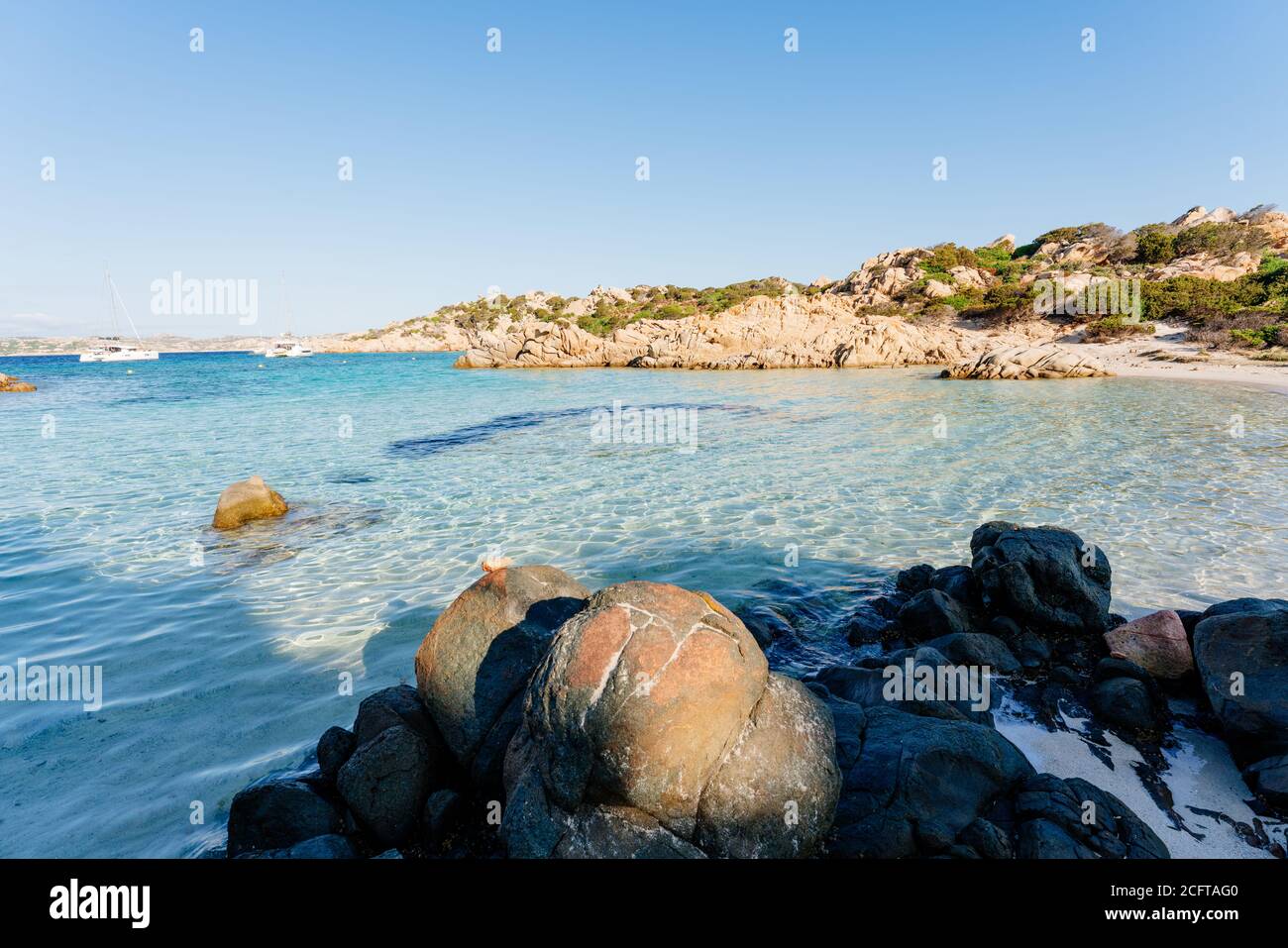 Cala Napoletana, wonderful bay in Caprera Island, La Maddalena, Sardinia, Italy Stock Photo