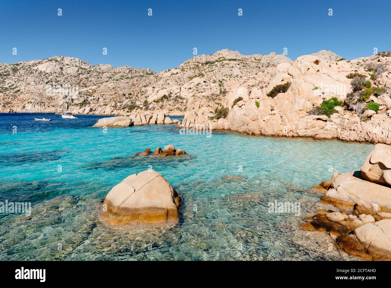 Cala Coticcio, wonderful bay in Caprera Island, La Maddalena, Sardinia, Italy Stock Photo