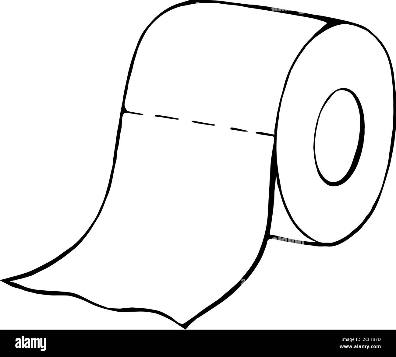A roll of toilet paper in the Doodle style Stock Vector Image & Art Alamy