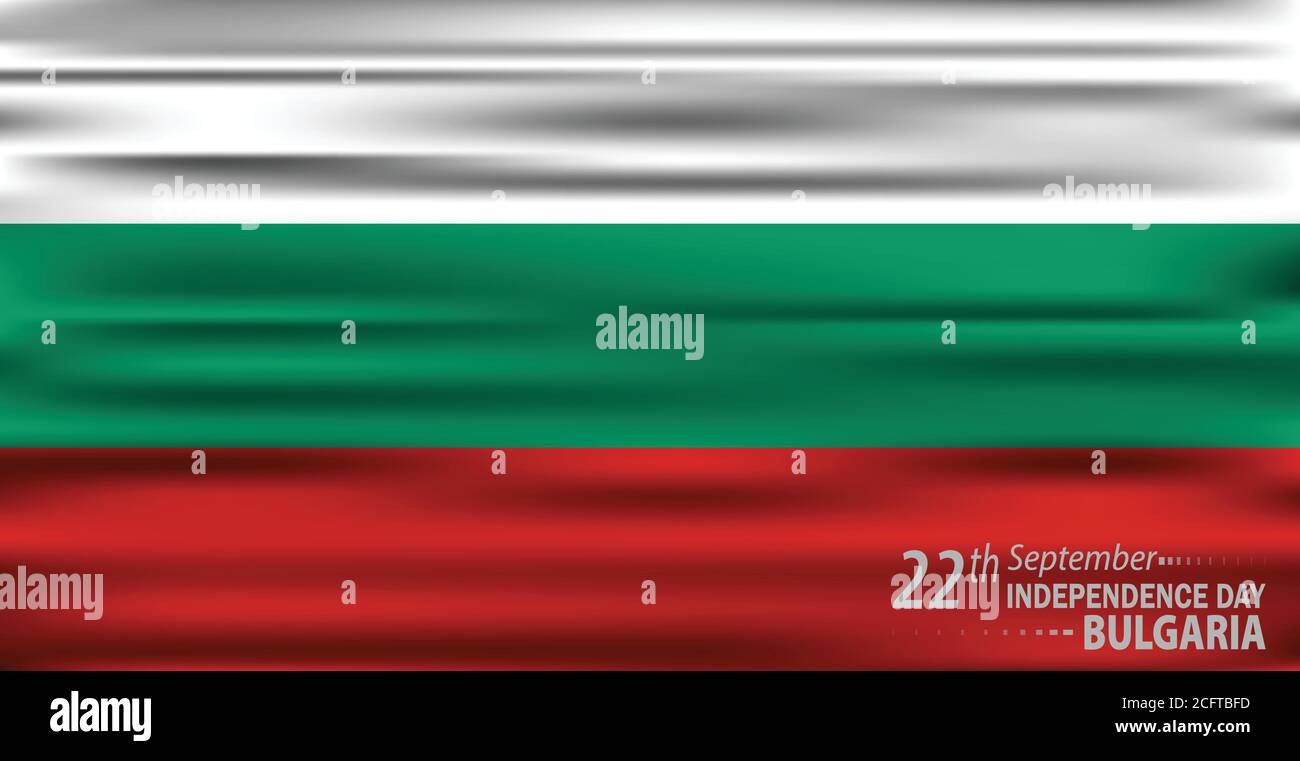 Vector Illustration of Bulgaria Independence Day. 22 September. Waving