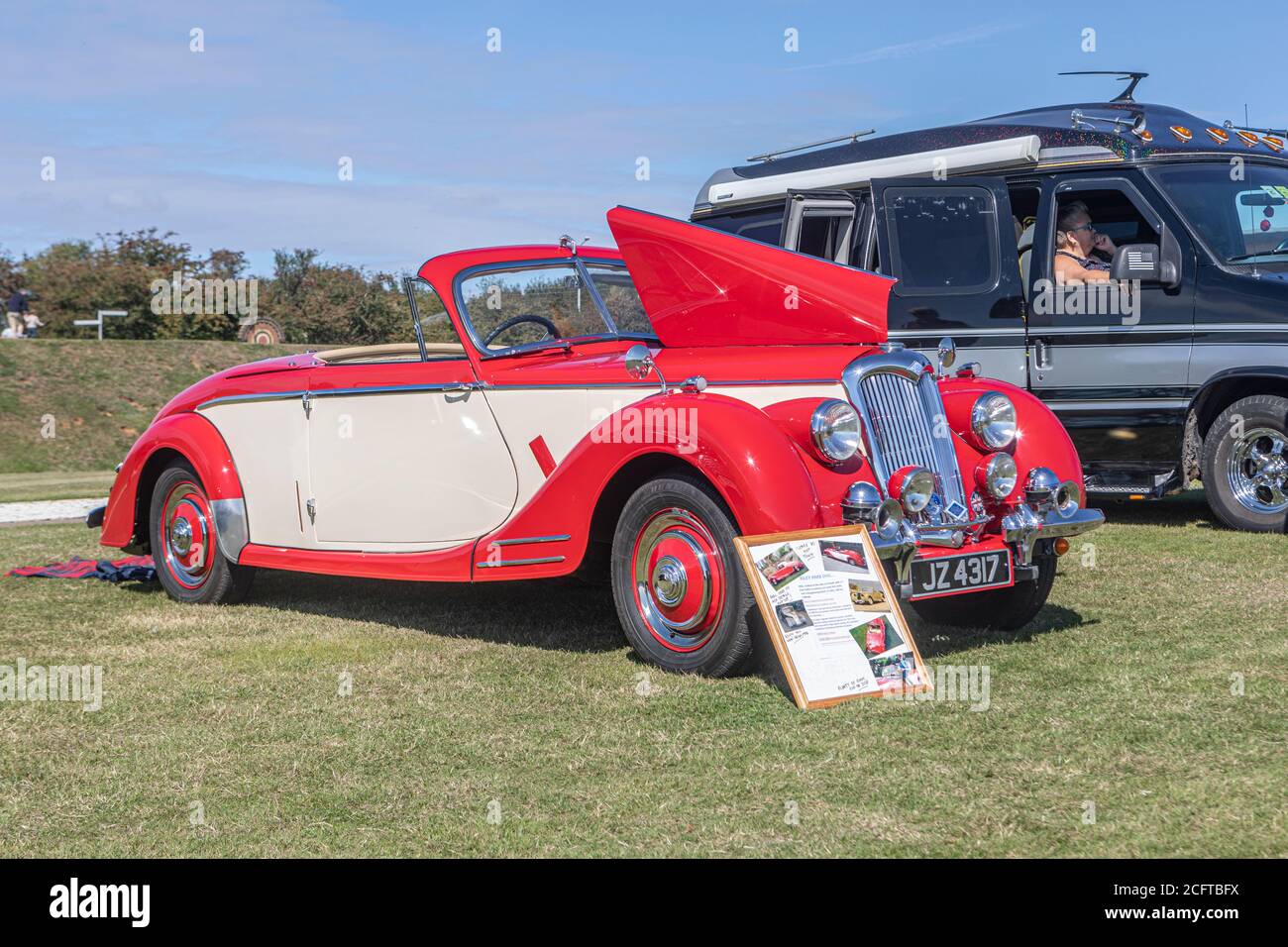 A Riley RMB DHC at a classic car show. Stock Photo